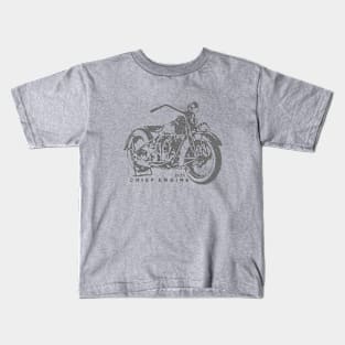 VINTAGE MOTORCYCLES I-CHIEF ENGINE 1939 Kids T-Shirt